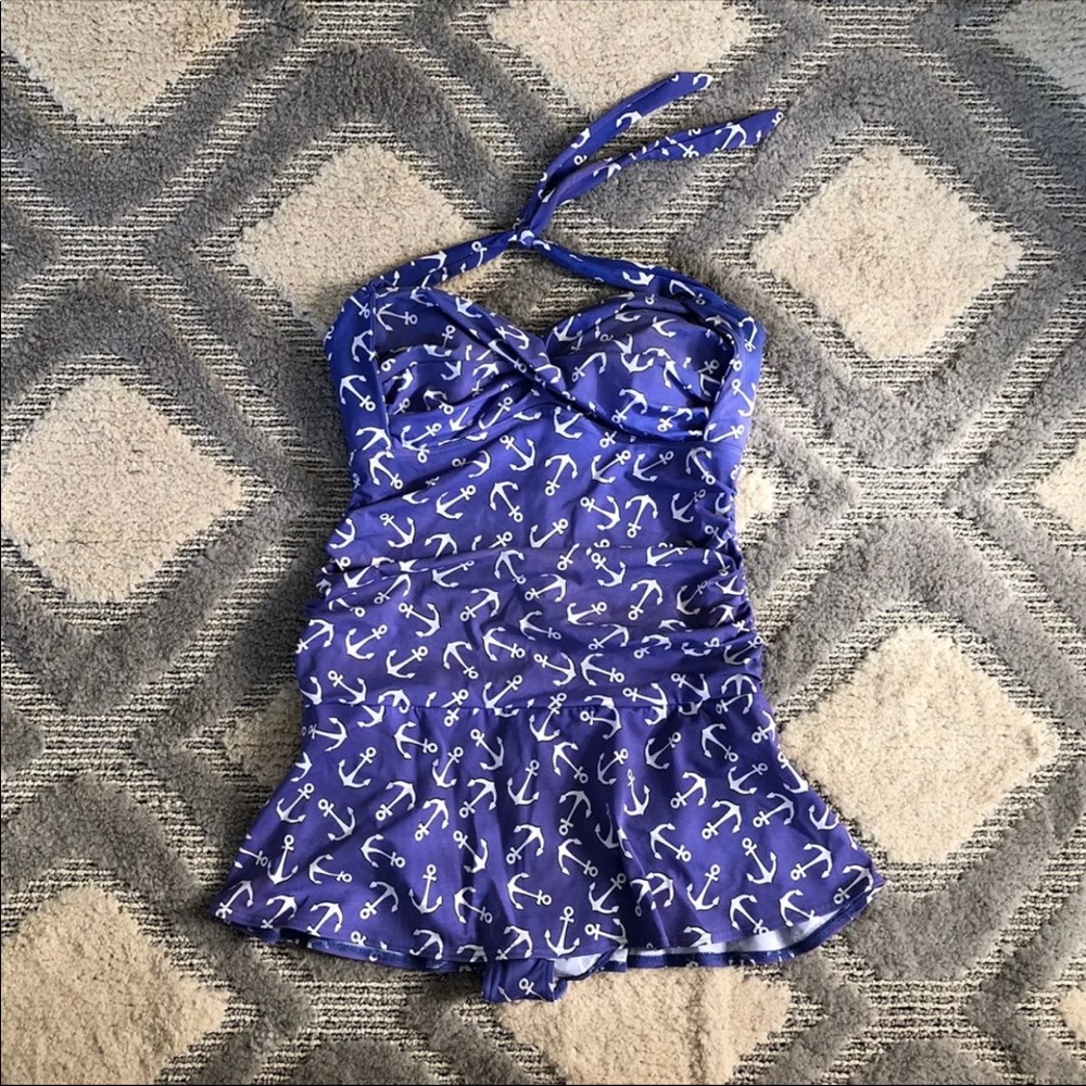 GUC Anchor Print Nautical Swimsuit Size 18